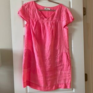 Vineyard Vines hot pink linen shift dress